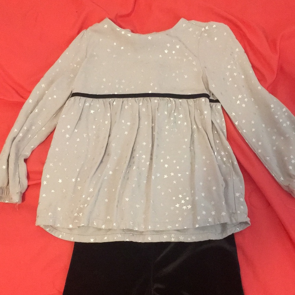 Grey and silver star top w/pants